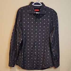 Men's Black and Purple Button Down Shirt